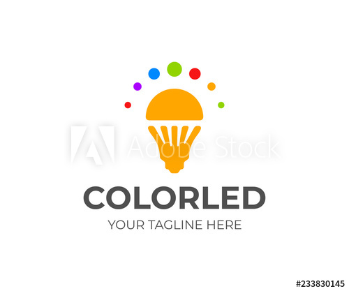 500x417 Led Light Bulb Logo Design Led Lamp Vector Design Led Lighting