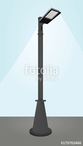 285x500 Led Street Light Vector Illustration Stock Image And Royalty