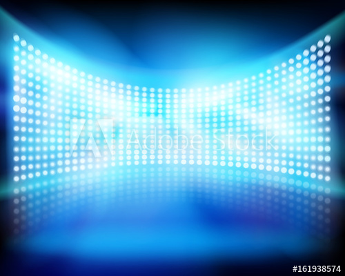 Projection On Led Screen Vector Illustration 500x400 Projection On Led Screen Vector Illustration