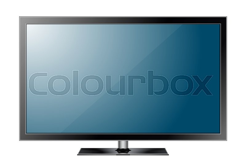800x544 Realistic Tv Screen Modern Stylish Stock Vector Colourbox