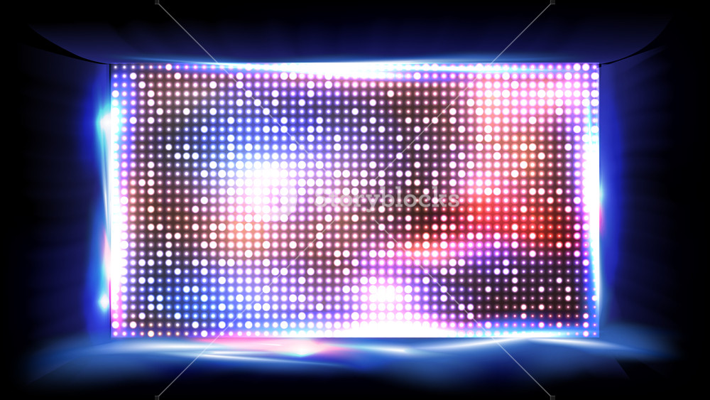 1000x563 Screen Led Vector Display, Projection Stadium Stage