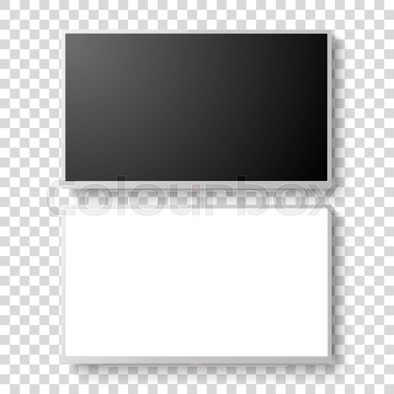 800x800 Vector Realistic White Blank Tv Stock Vector Colourbox