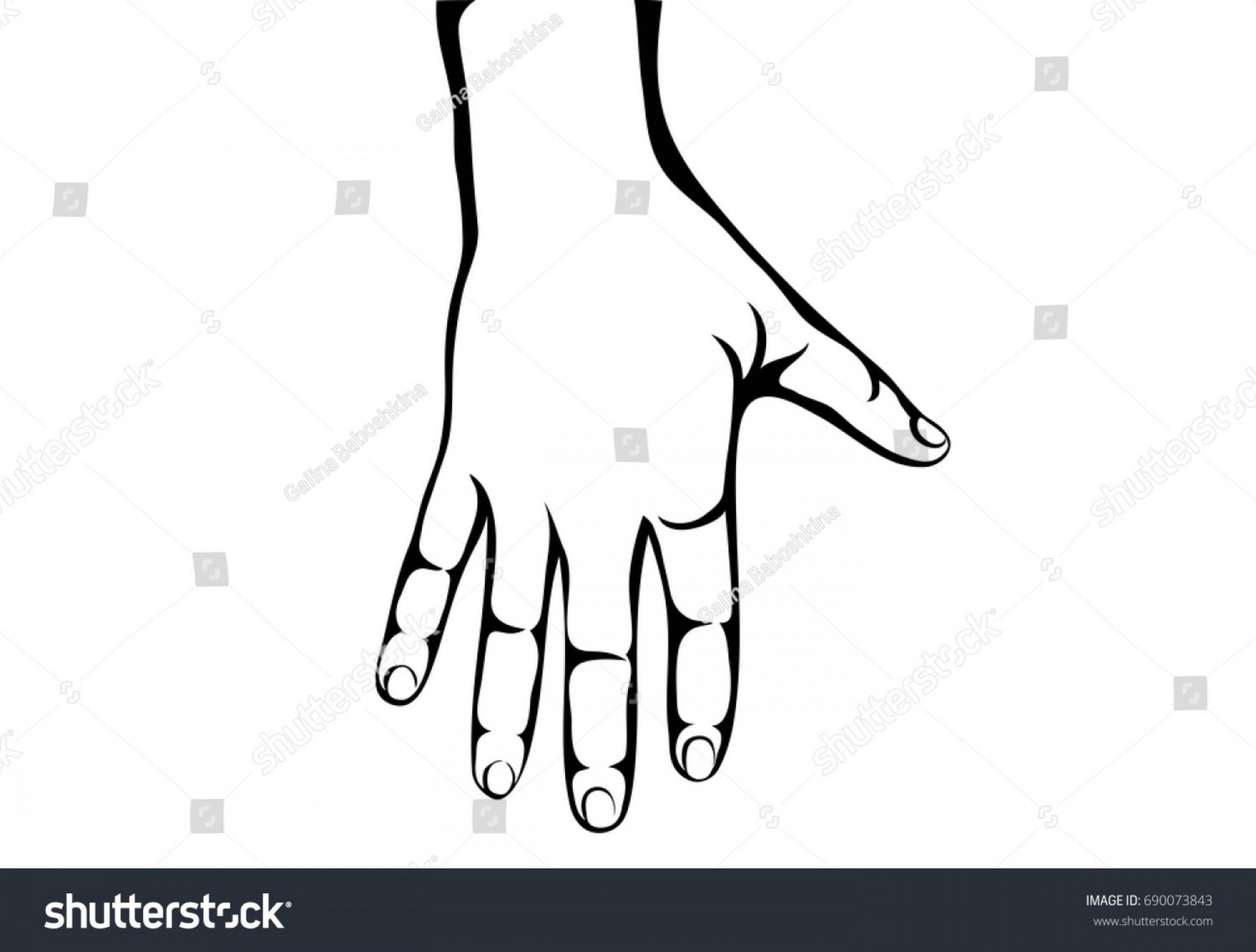 Left Hand Vector