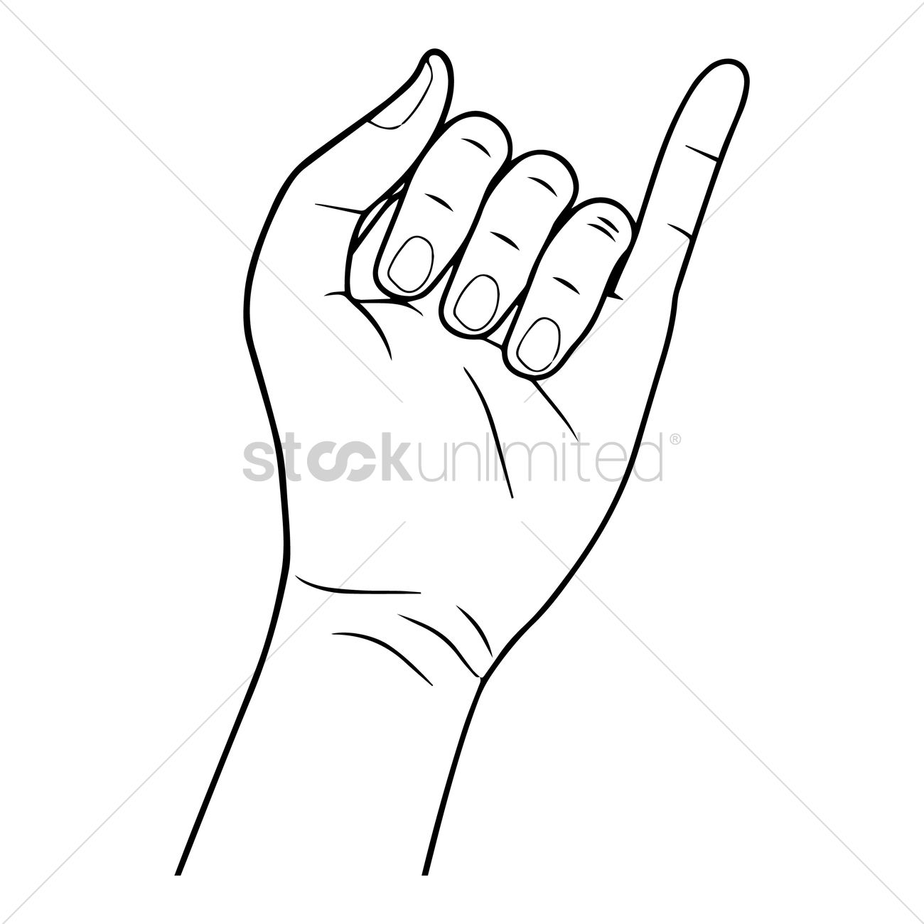 1300x1300 Left Hand Vector Image