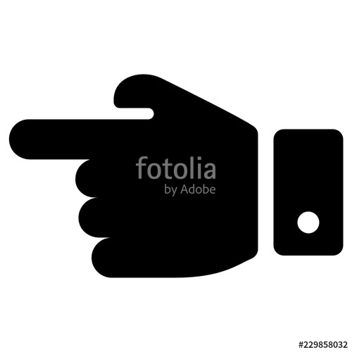 500x500 Left Hand Vector Icon Stock Image And Royalty Free Vector
