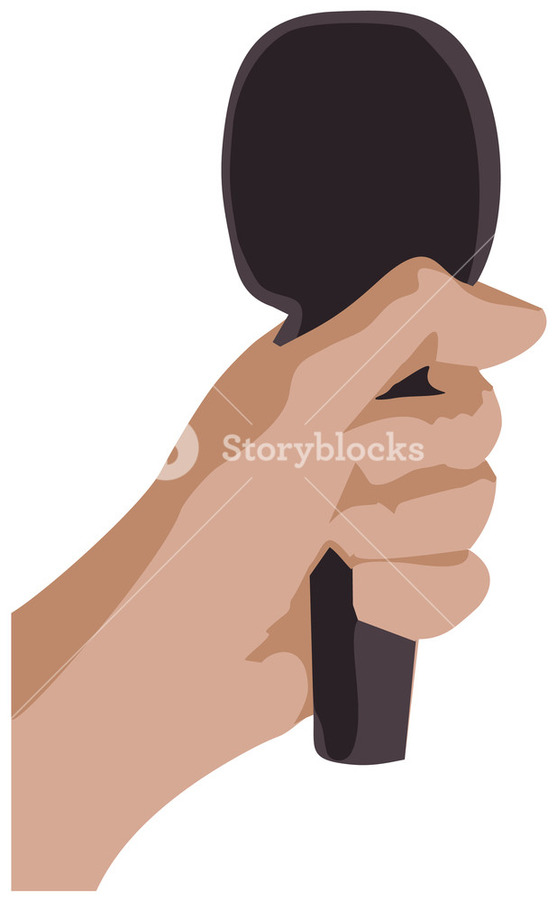 618x1000 Left Hand With Microphone Vector Royalty Free Stock Image