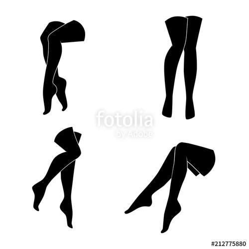 Woman Legs Poses Collection Vector Art Stock Image And Royalty 500x500 Woman Legs Poses Collection Vector Art Stock Image And Royalty