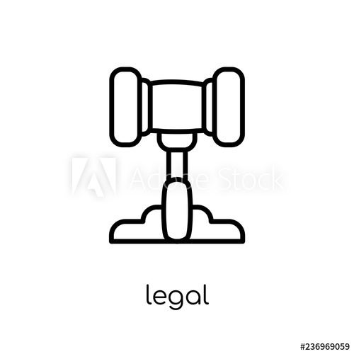 500x500 Legal Icon Trendy Modern Flat Linear Vector Legal Icon On White