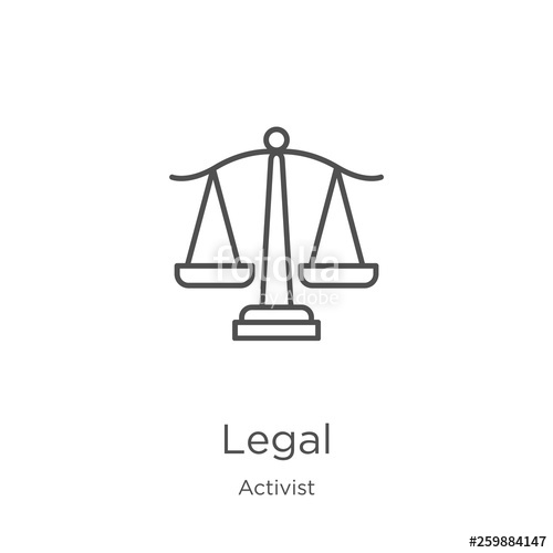 500x500 Legal Icon Vector From Activist Collection Thin Line Legal