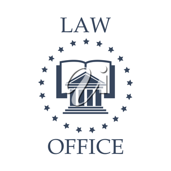 350x350 Juridical Or Law Icon For Advocate Or Lawyer Office Vector Emblem