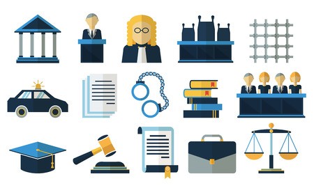 450x270 Law And Justice Flat Vector Icons Justice Law, Court Legal