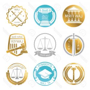 300x300 Photostock Vector Law Office Logo Vector Set Law Firm Label