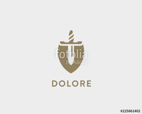 500x400 Shield Sword Vector Logotype Law Legal Protection Logo Design