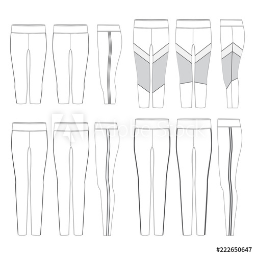 500x500 Vector Template For Womens Leggings