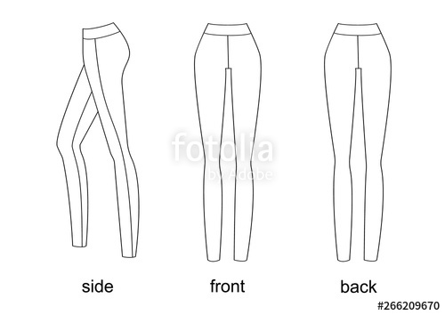 500x354 Gym Leggings Vector Template Woman Sports Wear Vector Stock