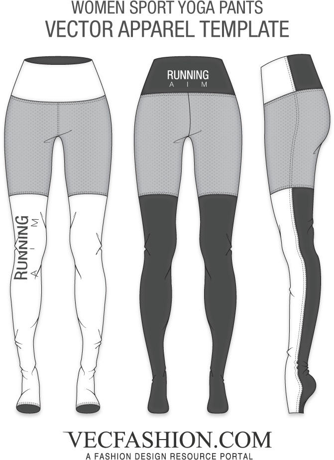 671x923 Hd Women Sport Yoga Pants Vector Template