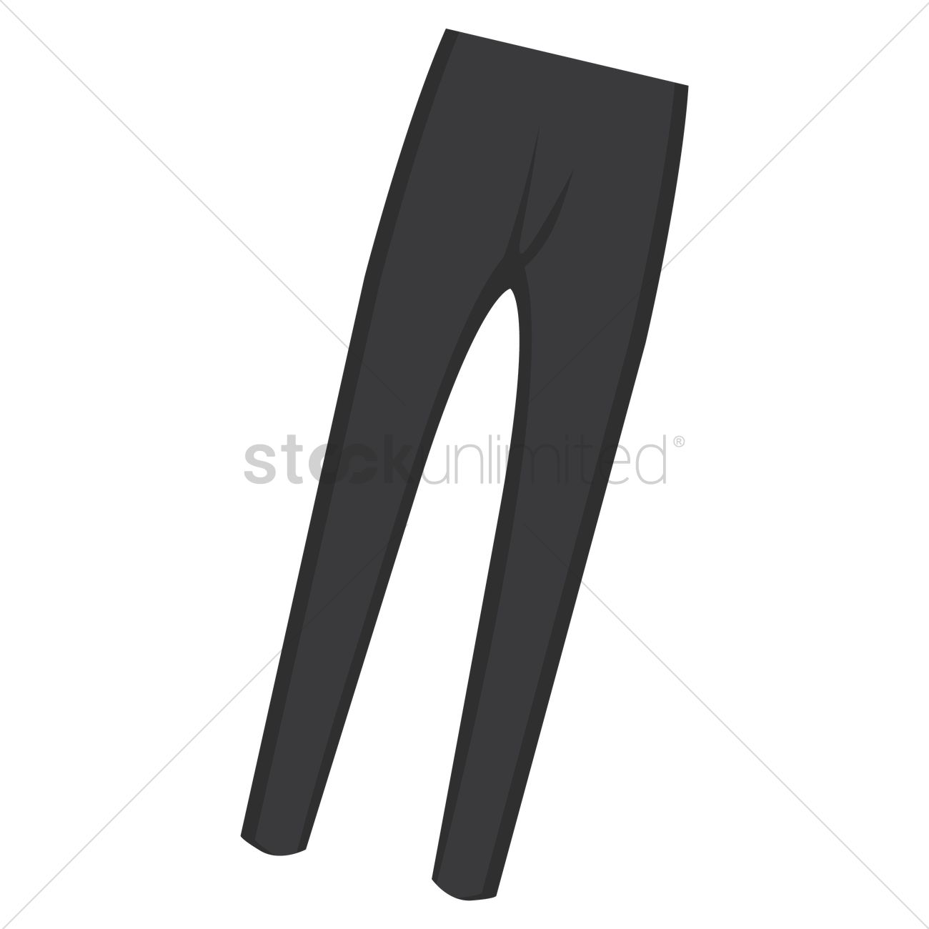 1300x1300 Long Black Leggings Vector Image