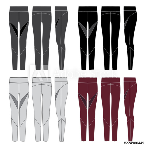 500x500 Vector Template For Womens Leggings