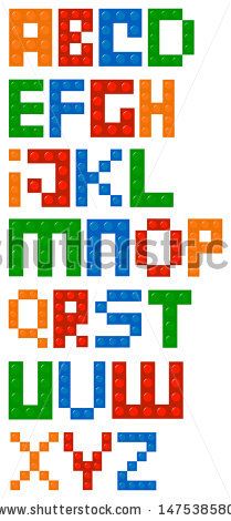 209x470 Building Blocks Alphabet Font