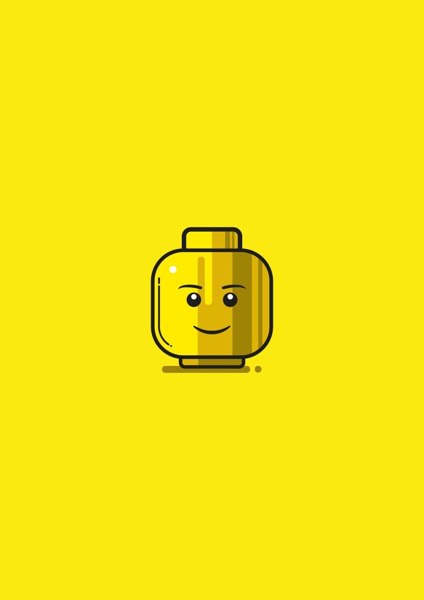 875x1238 Lego Head Vector Poster