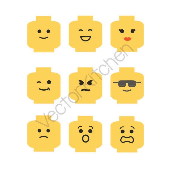 570x570 Lego Minifig Head Cutting Template Silhouette Cricut Sure