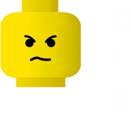 425x411 Free Lego Smiley Angry Vector Graphic