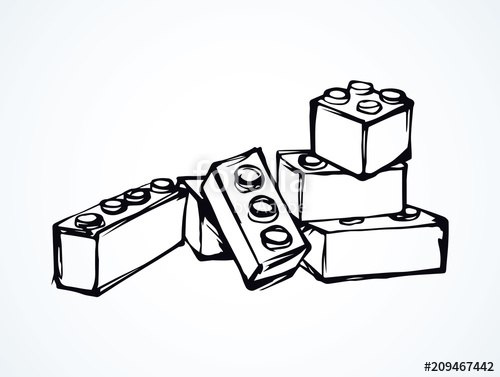 500x377 Lego Vector Drawing Stock Image And Royalty Free Vector