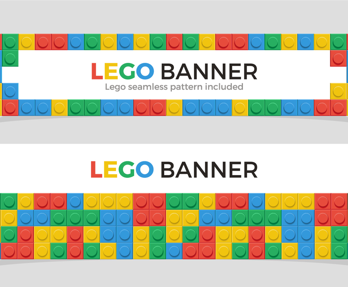 1136x936 Multicolor Lego Banners Vector Art Graphics