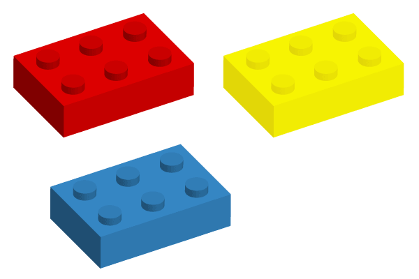 600x400 Lego Brick Vector Art