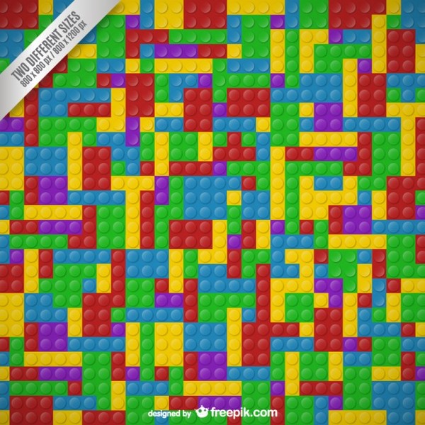 600x600 Lego Blocks Background Free Vector