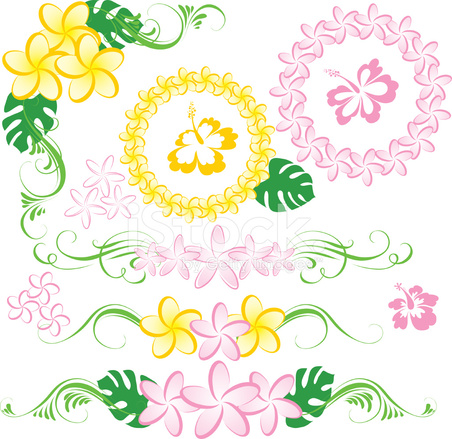 452x439 Hawaiian Lei Stock Vector