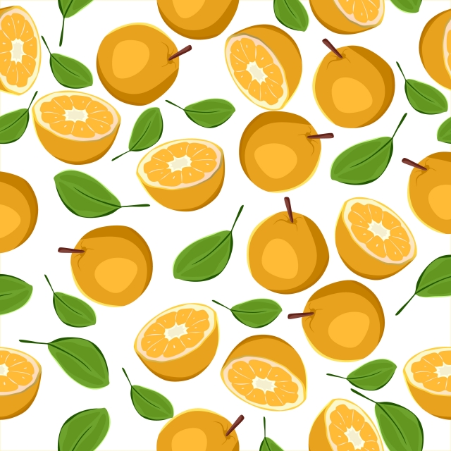 640x640 Lemon Or Orange Fruit Seamless Pattern, Fruit Pattern, Nature