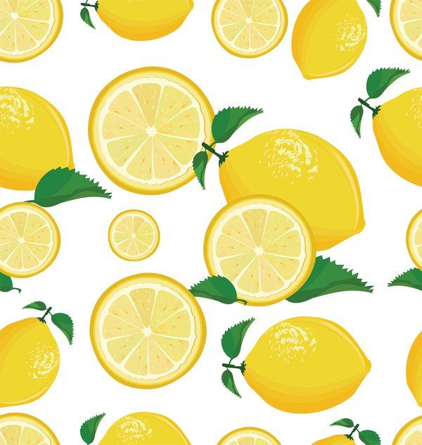 600x632 Icons In Lemon Slice, Pattern, Vector Free