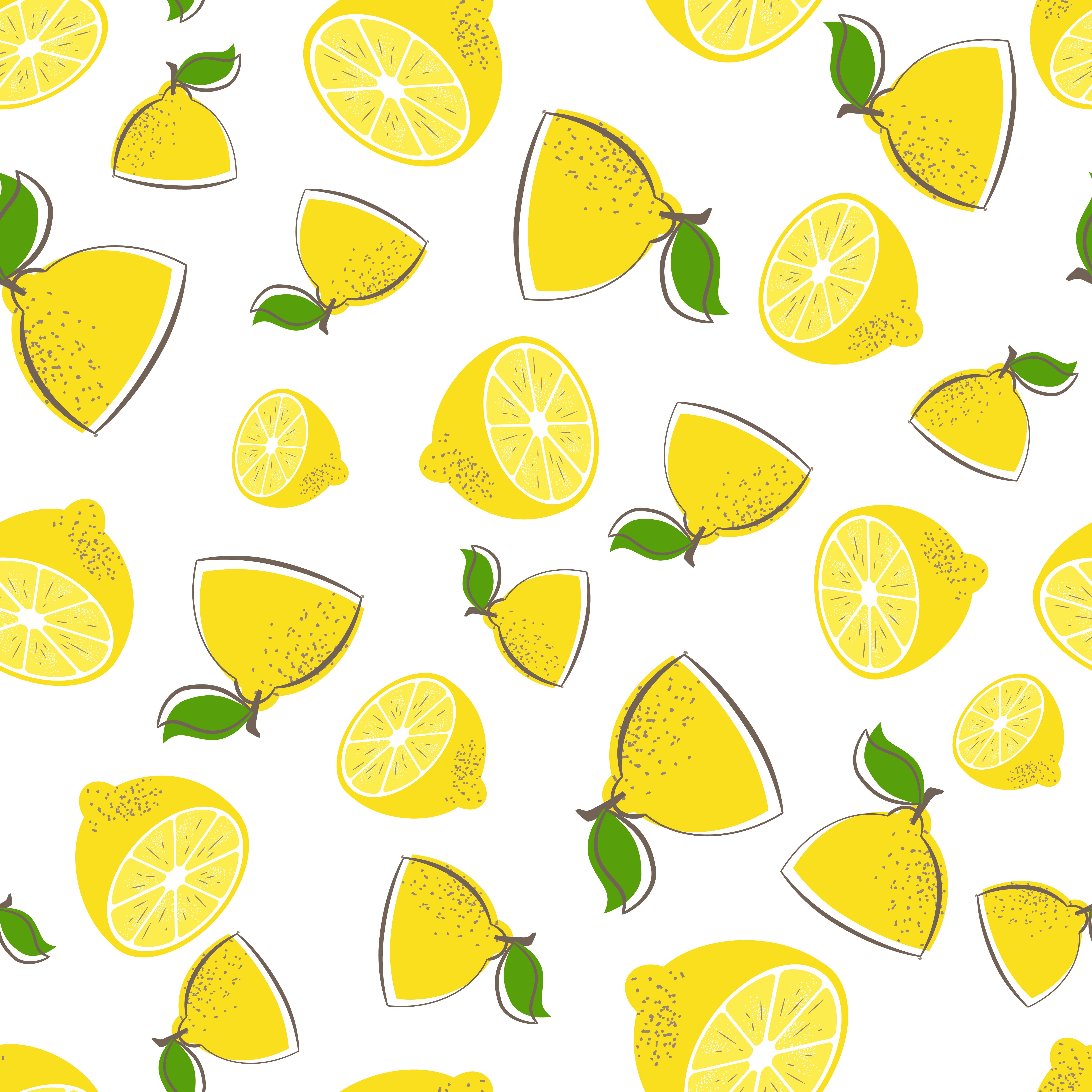 5000x5000 Seamless Lemon Vector Pattern Fruit Vector Background Tropical
