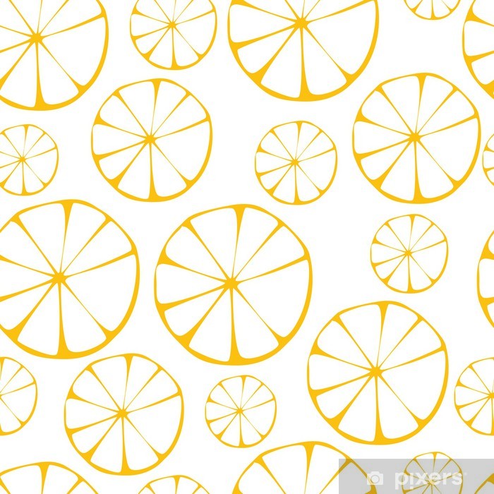 700x700 Vector Lemon Pattern Wall Mural