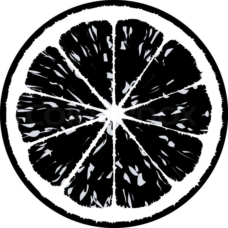 800x800 Black Lemon Vector Illustration Stock Vector Colourbox