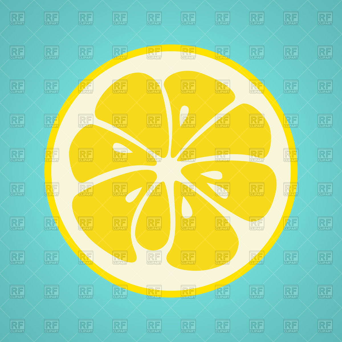 1200x1200 Yellow Lemon Slice Stylish Icon Vector Image Of Food And Beverages