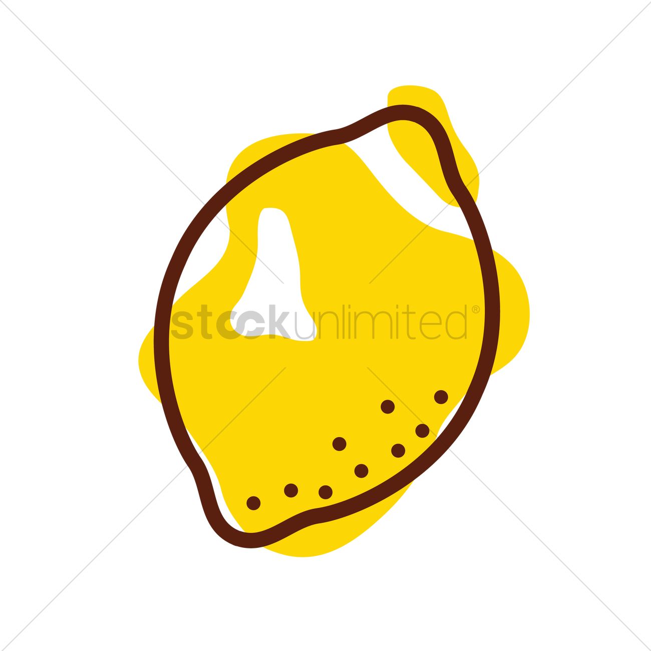 1300x1300 Lemon Vector Image