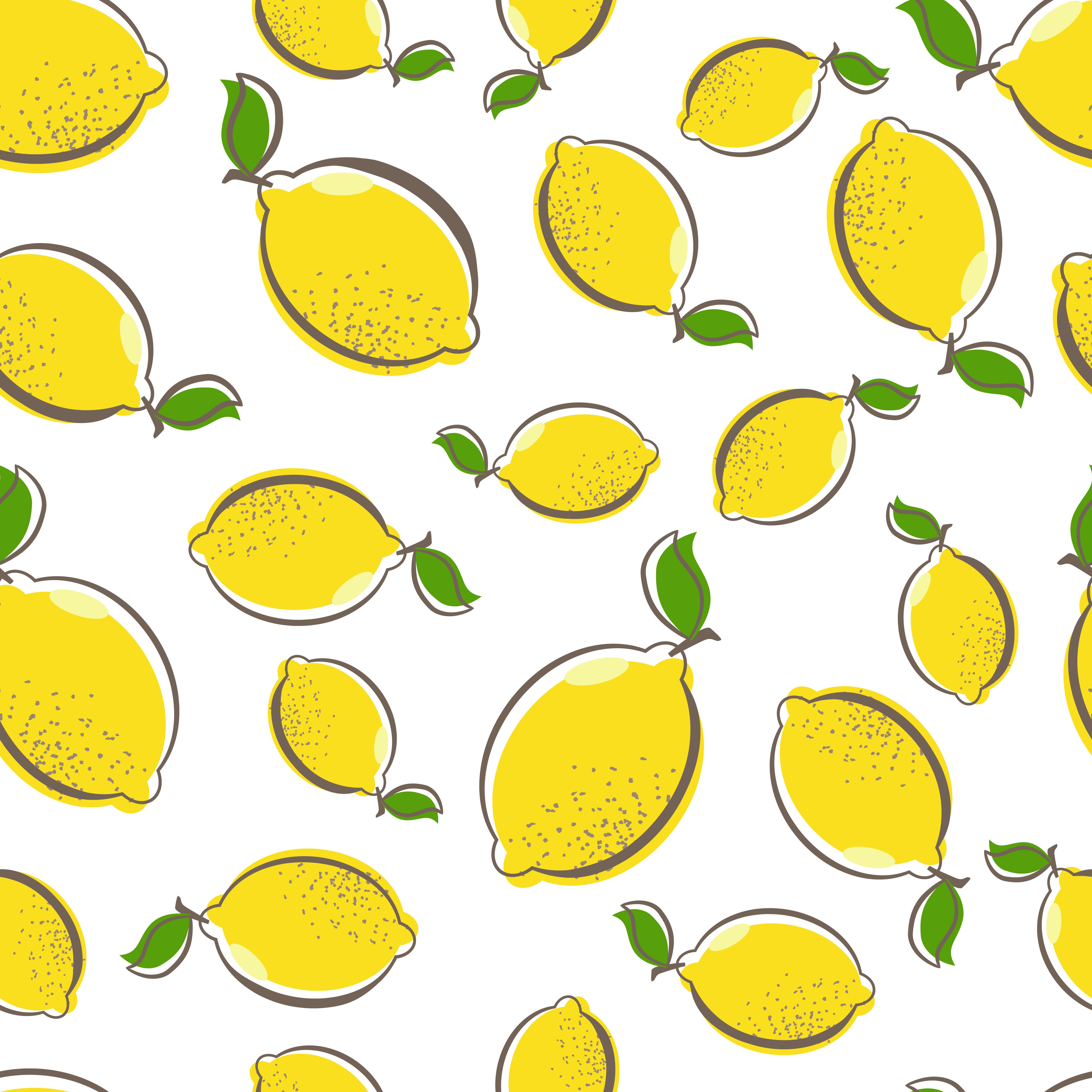 5000x5000 Seamless Lemon Vector Pattern Fruit Vector Background Tropical
