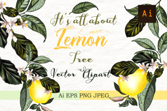 580x387 It's All About Lemon Vector Clipart Graphic