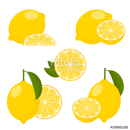 500x500 Icon Set Lemon, Vector Stock Image And Royalty Free Vector