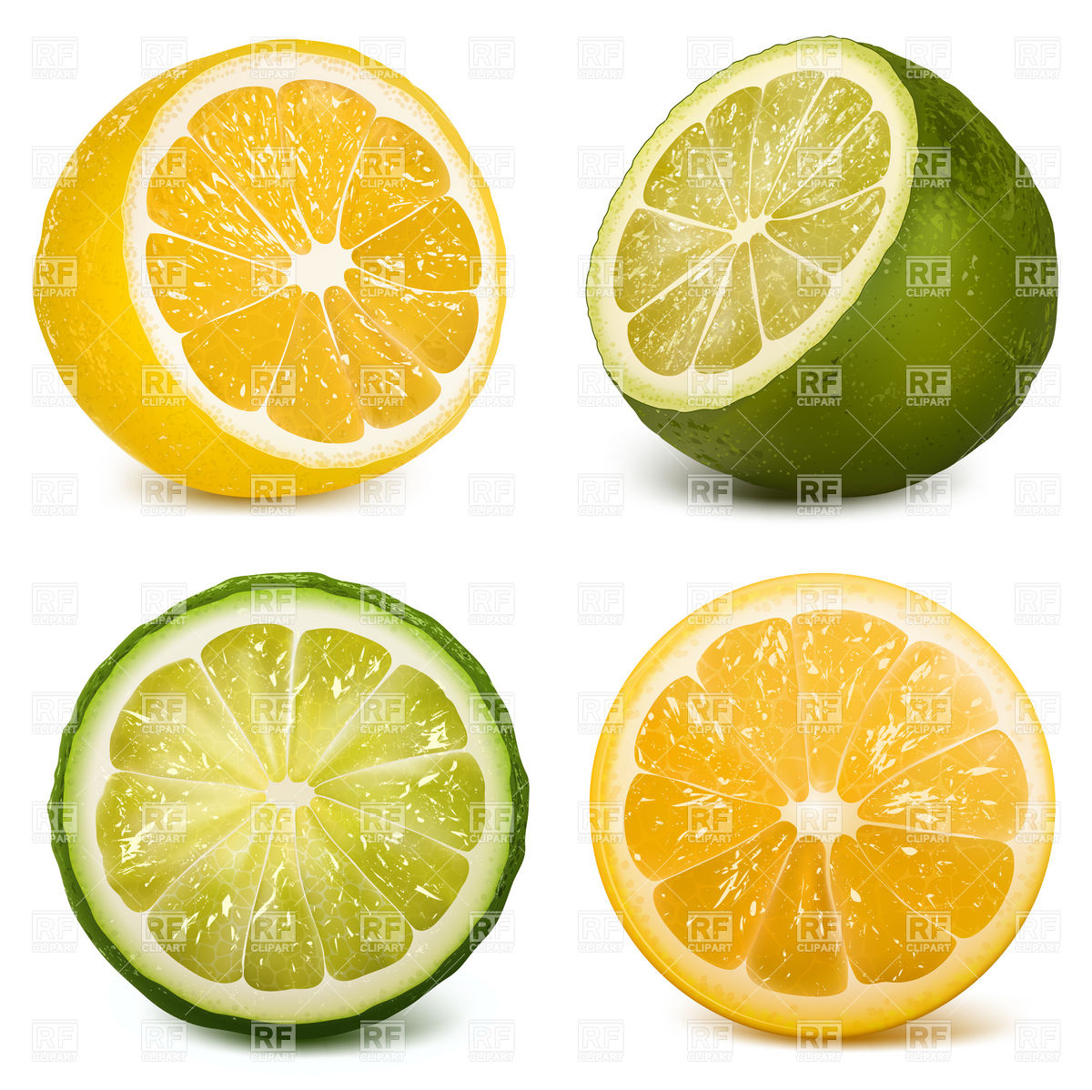 1200x1198 Ctrus Fruits Lime And Lemon Vector Image Of Food And Beverages