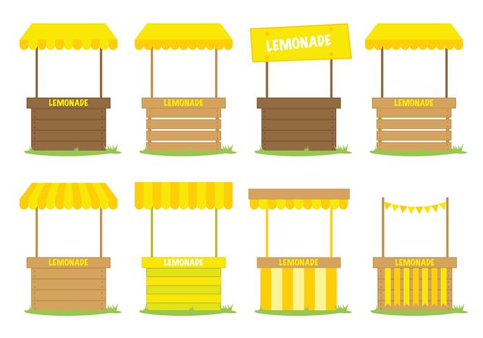 700x490 Yellow Lemonade Stand Vector Stock Images