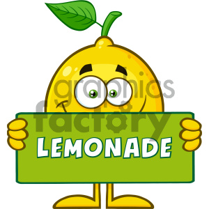 300x300 Royalty Free Rf Clipart Illustration Smiling Yellow Lemon Fresh