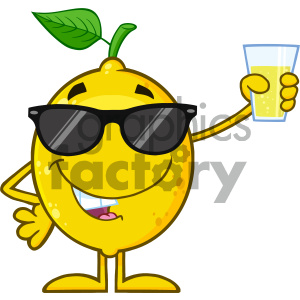 300x300 Royalty Free Rf Clipart Illustration Yellow Lemon Fresh Fruit