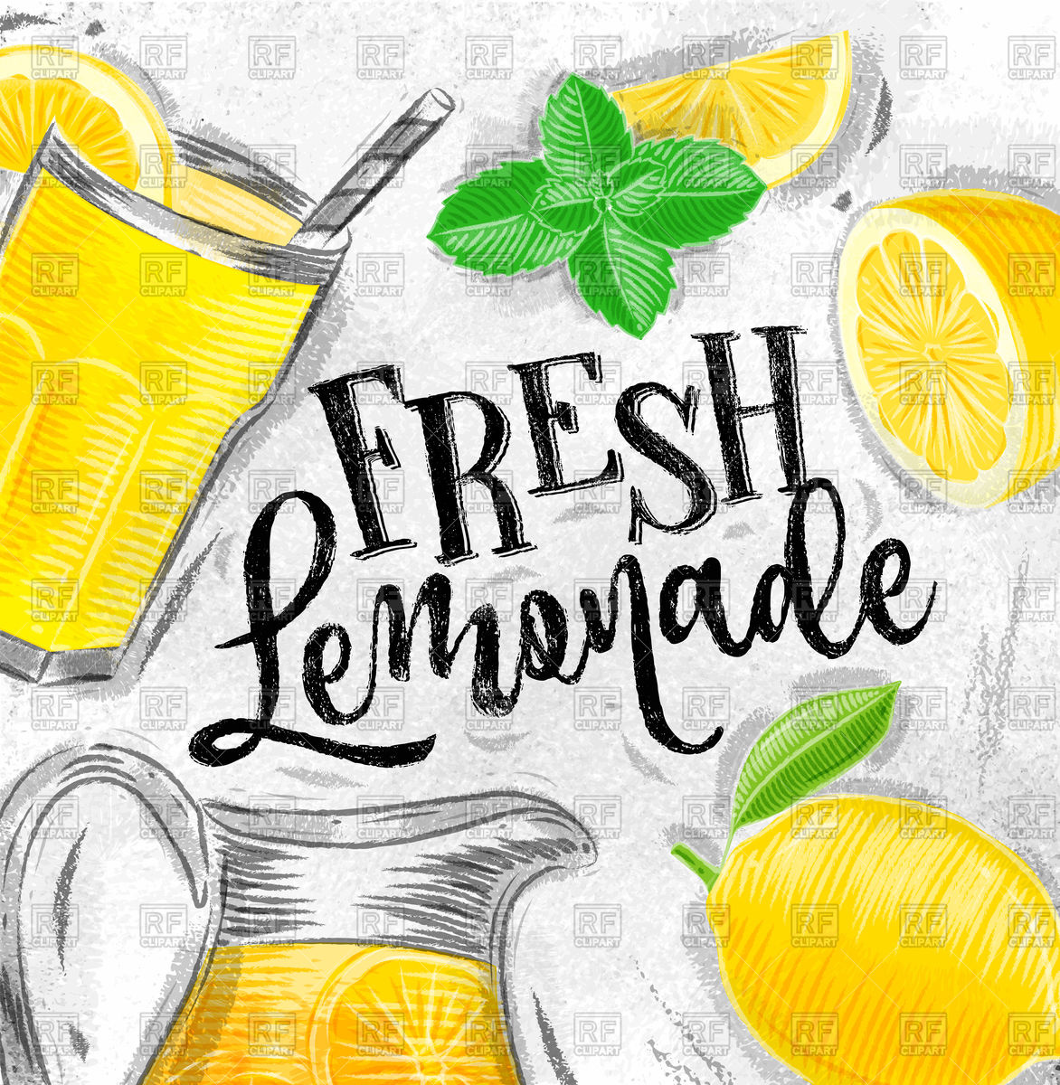 1172x1200 Fresh Lemonade Lettering