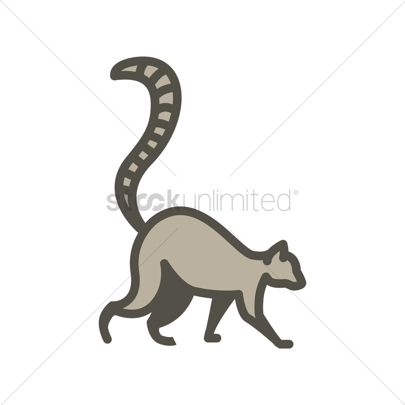 Lemur Vector Image 1300x1300 Lemur Vector Image