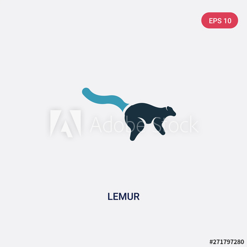 Two Color Lemur Vector Icon From Animals Concept Isolated Blue 500x500 Two Color Lemur Vector Icon From Animals Concept Isolated Blue
