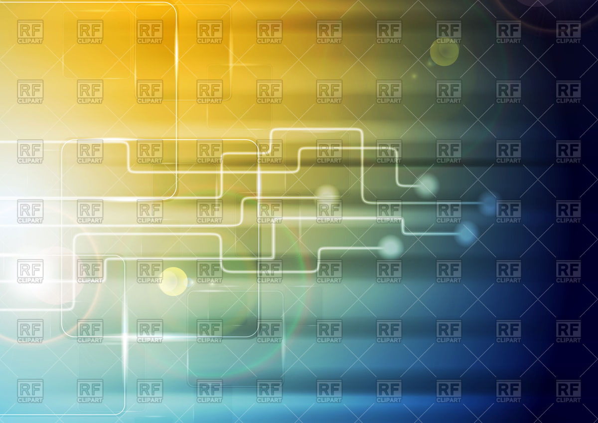 1200x848 Blue Tech Background With Circuit Board, Squares And Lens Flare