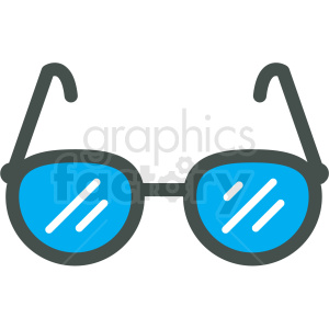 300x300 Sunglasses With Blue Lens Vector Icon Image Clipart Royalty Free